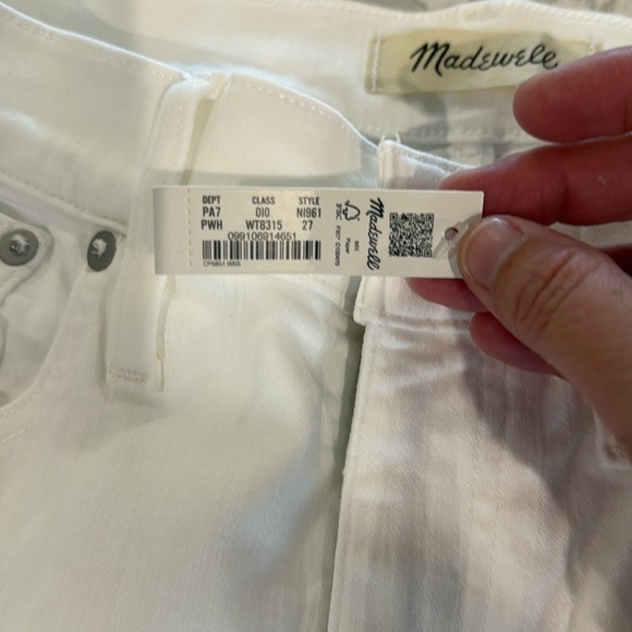 Madewell Kick Out Crop Jeans Pure White - Picture 4 of 5